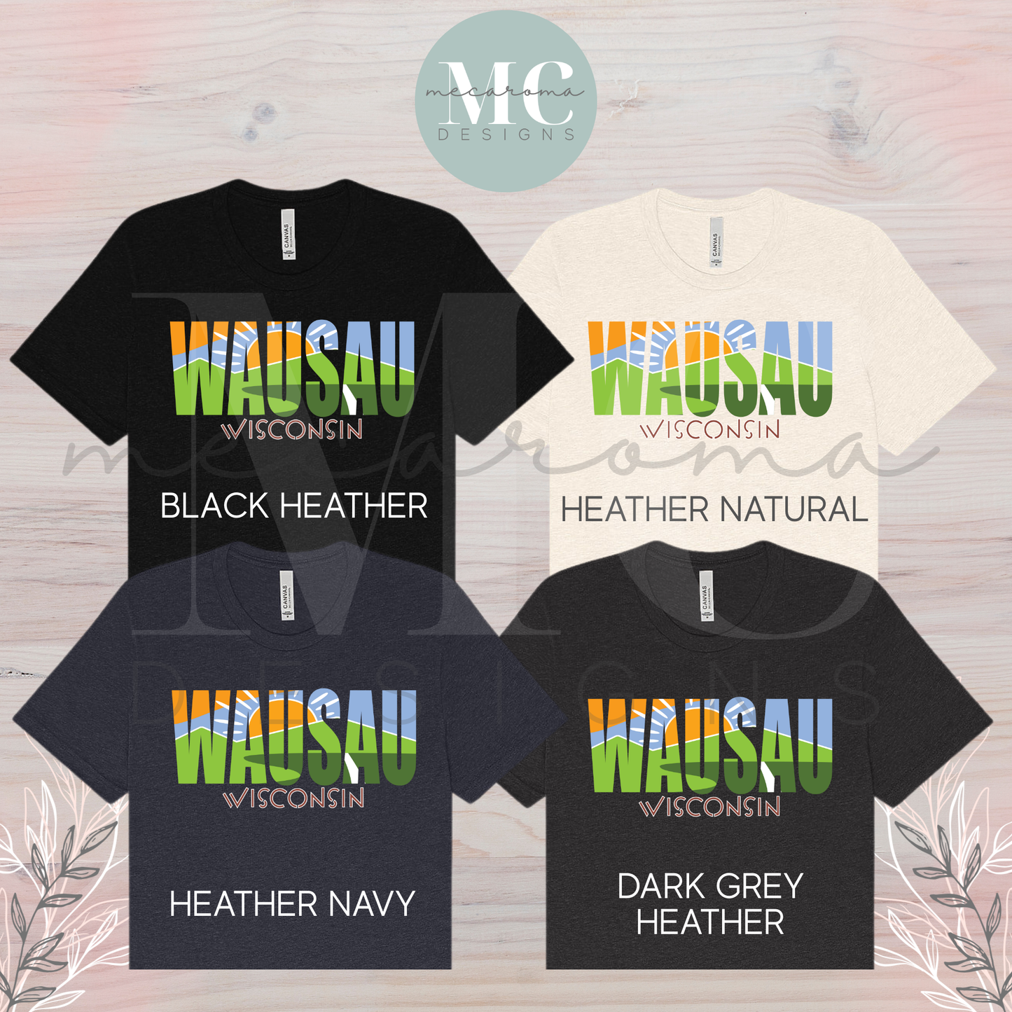 Wausau Wisconsin Scenic - Graphic T-Shirt - Adult