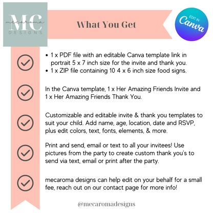 Her Amazing Friends Birthday - Digital Bundle