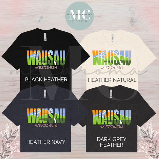 Wausau Wisconsin Scenic - Graphic T-Shirt - Adult
